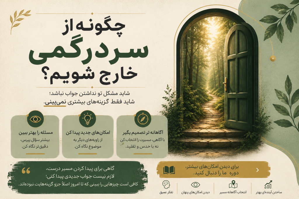 چگونه از سردرگمی خارج شویم؟ دیدن امکان‌های جدید